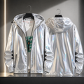 Chaqueta| Urbana negra plateada brillante